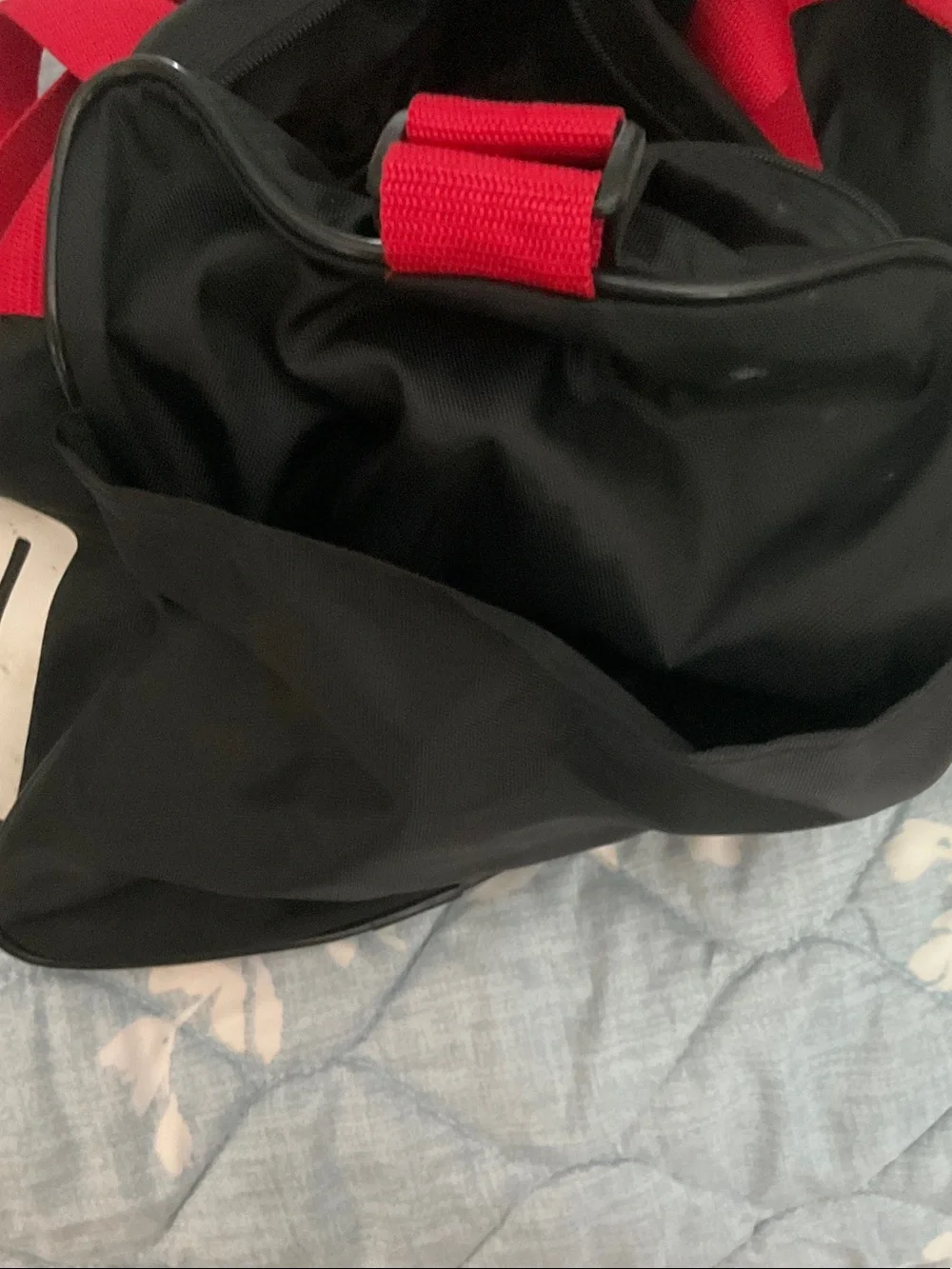 Puma Black and Red Athletic Duffel Bag